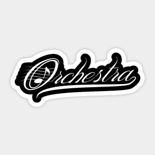 Orchestra in White Sticker